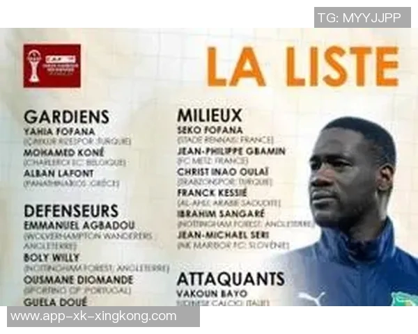 科特迪瓦非洲杯大名单公布阿玛德扎哈凯西阿莱等明星球员入选